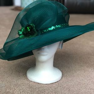 Dark Turquoise Green Formal Wear/Church Hat